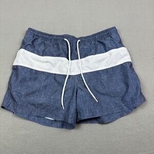 BOCA CLASSICS Navy White Swim Trunks‎ Shorts Men's Medium
